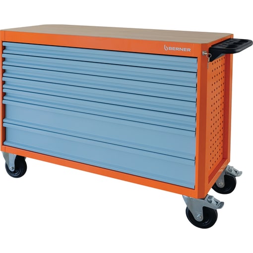 Servante d'atelier Evolution XXL 7 tiroirs RAL2001 orangé rouge